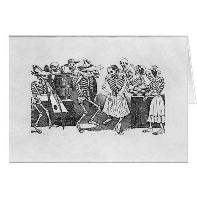 Calavera du jarabe d'outretombe hälsningskort (Framsidan Horizontal)