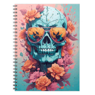 Calavera Floral Colorida Anteckningsbok