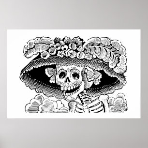 Calavera Garbancera av José Guadalupe Posada Poster