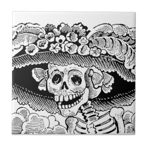 Calavera Garbancera (Catrina) vid José Posada Kakelplatta
