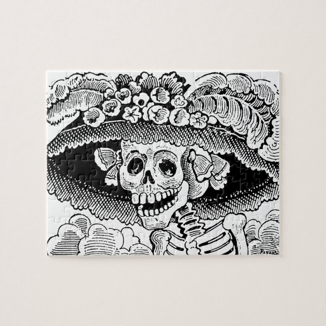 Calavera Garbancera (Catrina) vid José Posada Pussel (Horisontell)