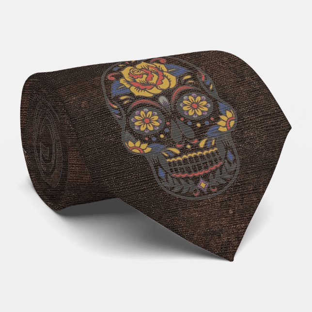 Calavera-halsduk – Rustikt arv Slips (Rullad)