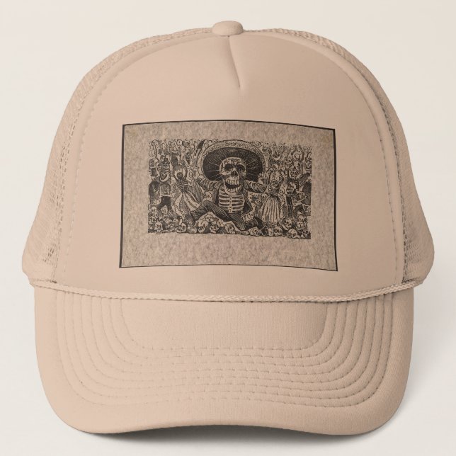 Calavera hatt truckerkeps (Framsida)