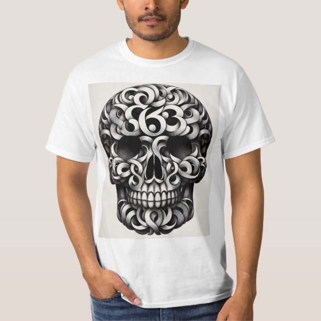 Calavera Numérica 63 T Shirt (Framsida)