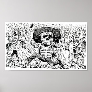 Calavera Oaxaqueña från José Guadalupe Posada 1903 Poster