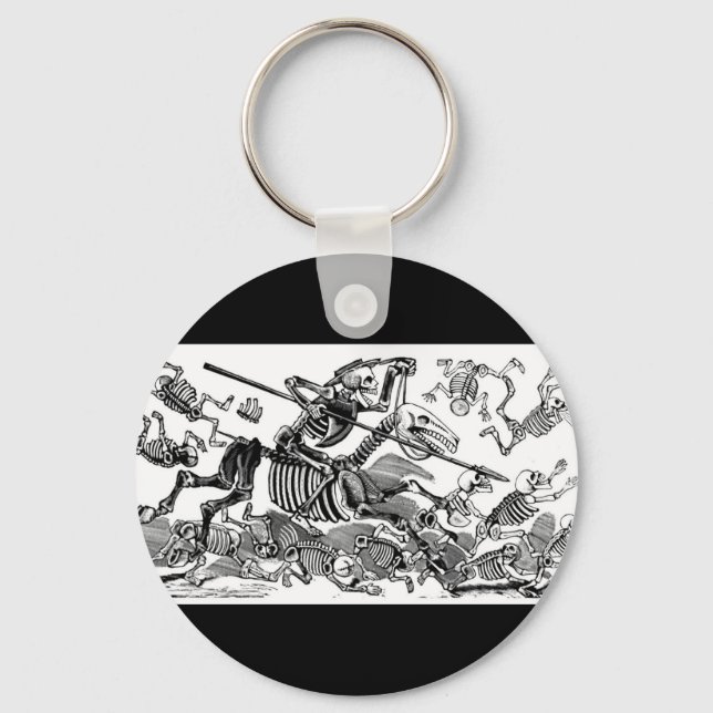 "Calavera of Don Quixote" circa tidigt 1900 s Nyckelring (Framsida)