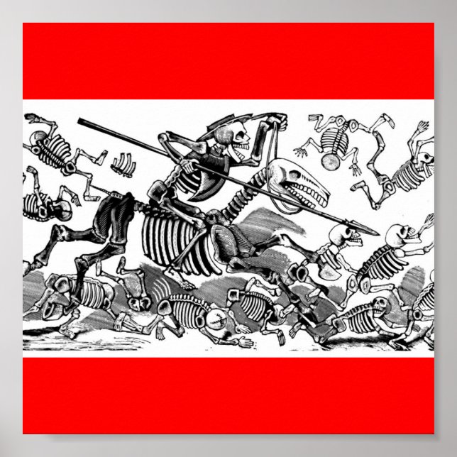 "Calavera of Don Quixote" circa tidigt 1900 s Poster (Framsidan)