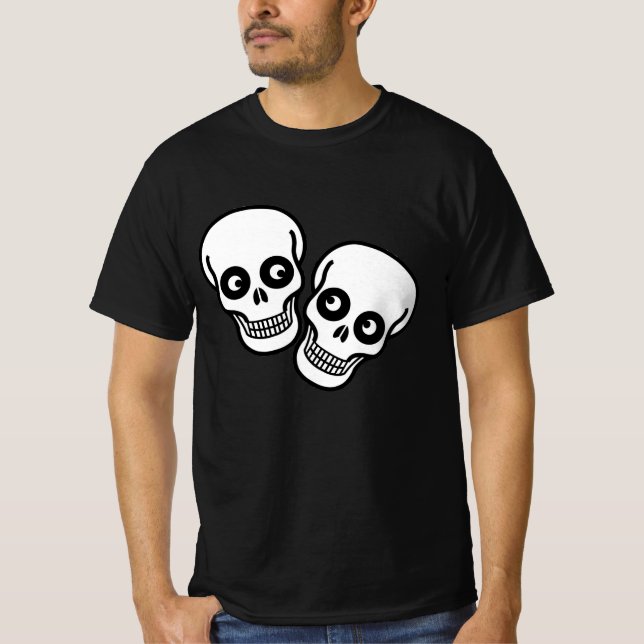 Calavera Par Dia De Los Muertos  T Shirt (Framsida)