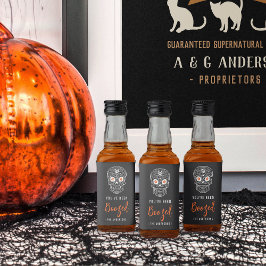 Calavera Skull Du har varit Boozed Halloween Spritflaskor Etikett