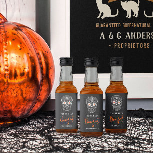 Calavera Skull Du har varit Boozed Halloween Spritflaskor Etikett
