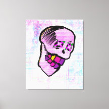 Calavera Skull Geek NFT Art Rosa Lila