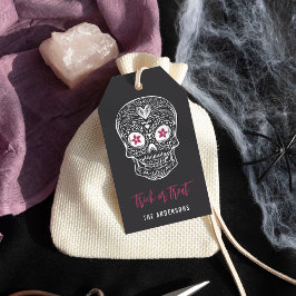 Calavera Skull Personlig Halloween Presentetikett