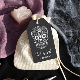 Calavera Skull Personlig Halloween Presentetikett