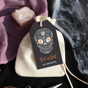 Calavera Skull Personlig Halloween Presentetikett