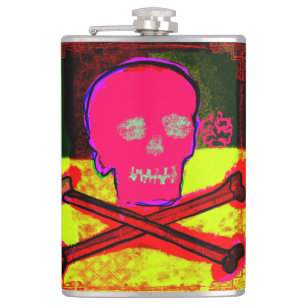 Calavera Skull pgeek NFT Art Red Black Gult Fickplunta