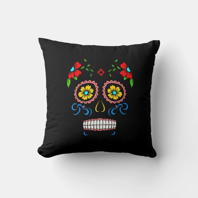 Calavera - Socker Skalle Kudde (Framsida)