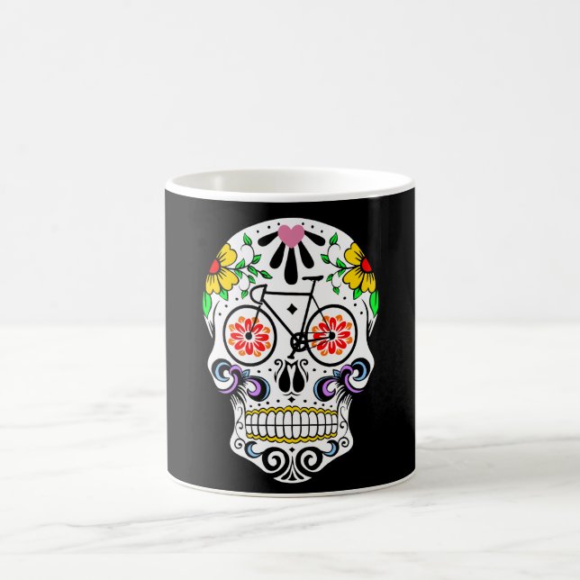 Calavera - sockerskallecykel kaffemugg (Center)