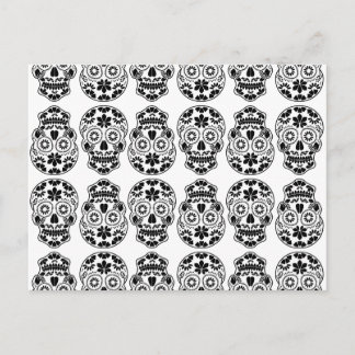 Calavera sugar skull candy_floral mexican calavera vykort