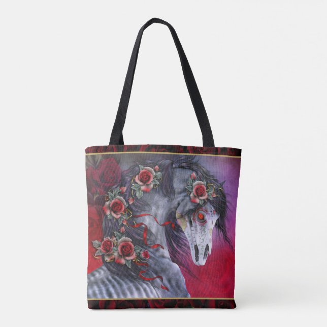 "Calavera" Tote Bag Tygkasse (Baksida)