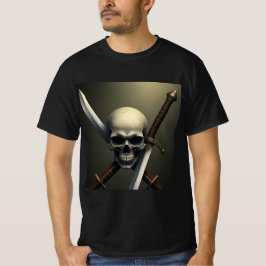 Calavera y Espadas: Diseño Rebelde T Shirt