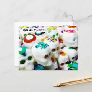 Calaveras de Azúcar en día de Muertos Vykort