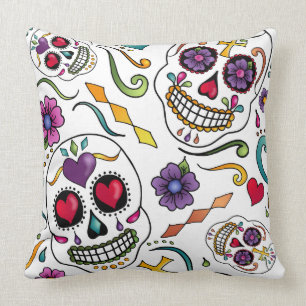 Calaveras firande kudde