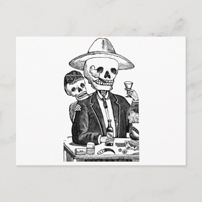 Calaveras från Guadalajara, Mexico Vykort (Framsida)