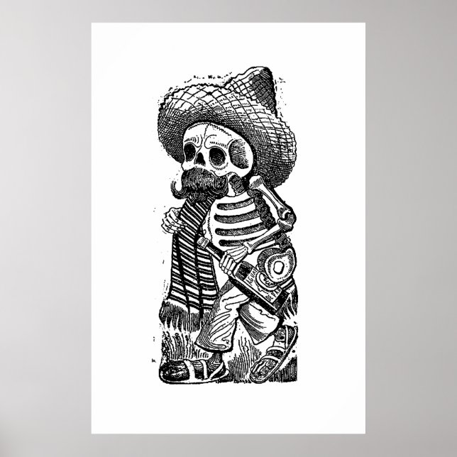 Calaveras från Heap av José Guadalupe Posada Poster (Framsidan)