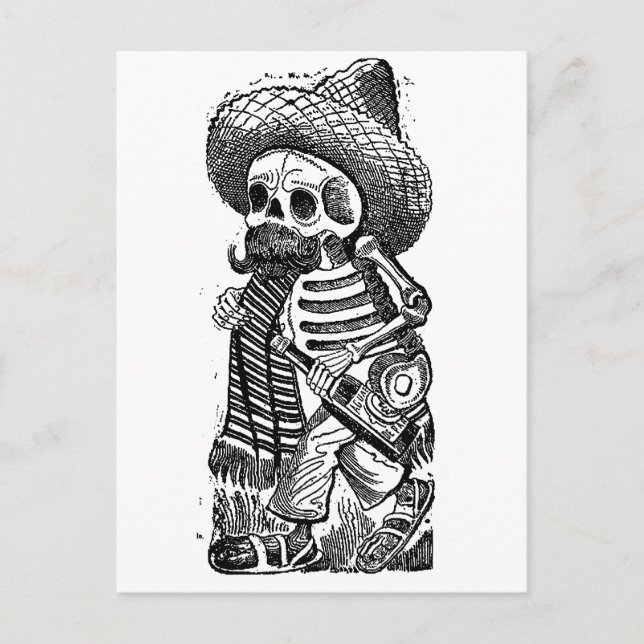 Calaveras från Heap av José Guadalupe Posada Vykort (Framsida)