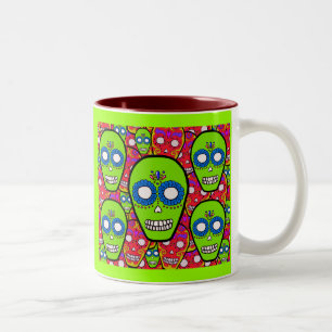 Calaveras Sugar Döskallars Två-Tonad Mugg