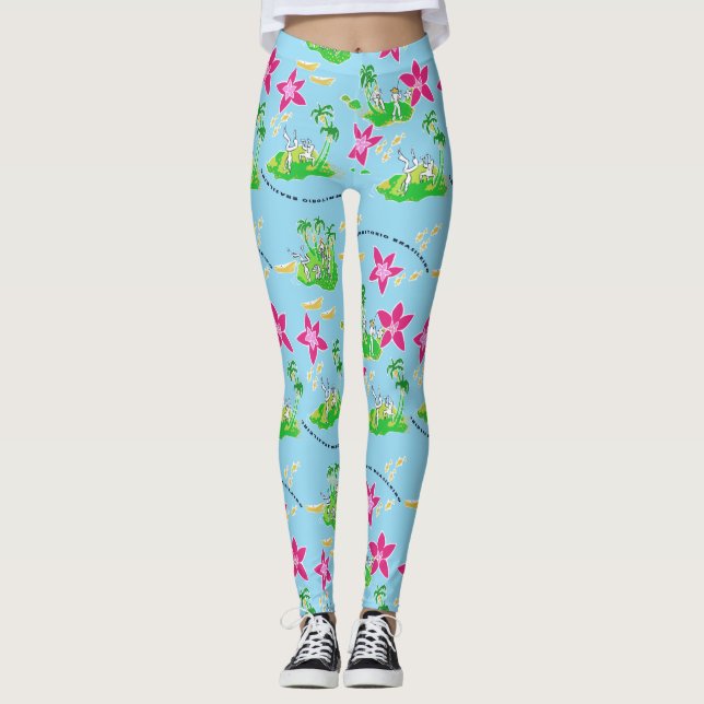 Calça legging com desenho de Capoeira (Framsida)