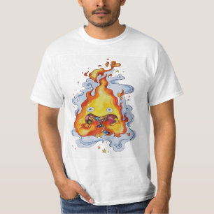 Calcifer Fire gullig T Shirt