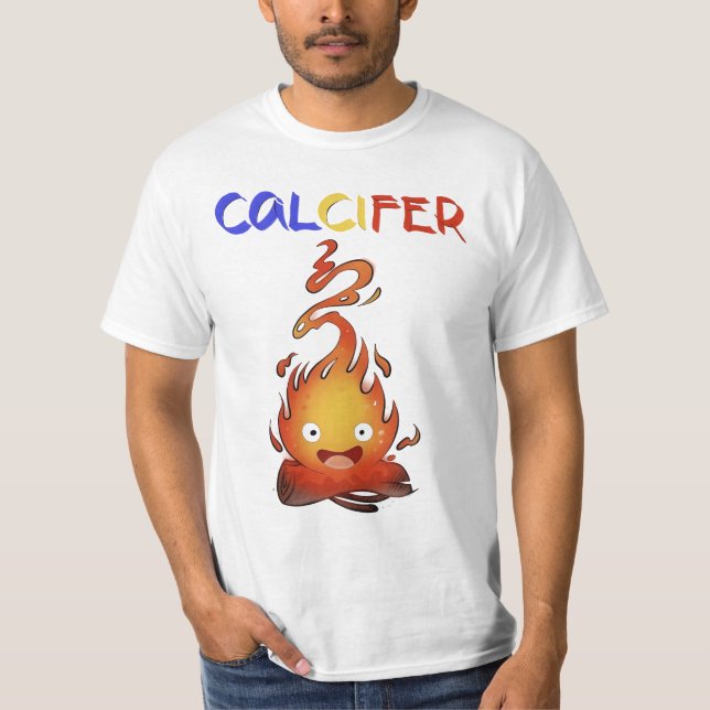 Calcifer fire redcalcifer,howls flytta castle,dian t shirt (Framsida)