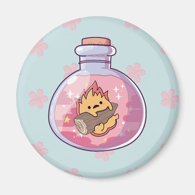 Calcifer imán de Studio Ghibli kawaii Magnet (Framsidan)