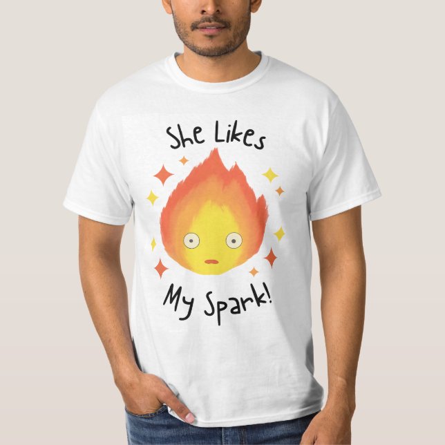 Calcifer lustig konst t shirt (Framsida)