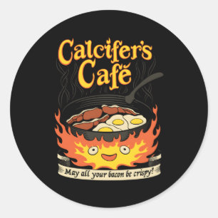 Calcifers kafé kan alla dina baconägg vara krispy runt klistermärke