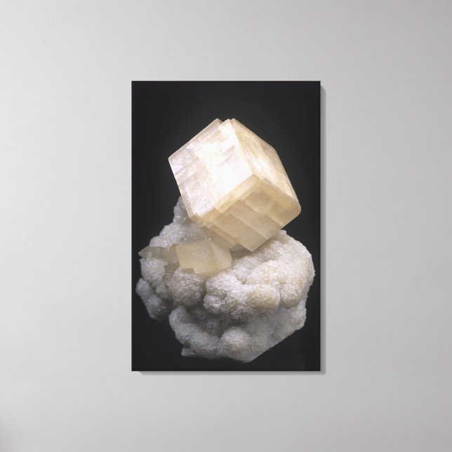 Calcite Crystals på Dolomite Canvastryck (Framsida)