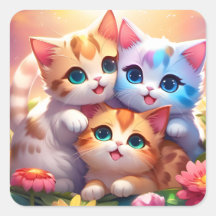 Calcomanía Cute kittens