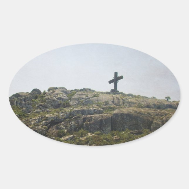 Calcomania Ovalt Klistermärke (Framsida)