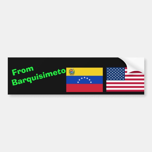 Calcomanía vehículo Venezuela USA Barquisimeto Bildekal (Framsidan)