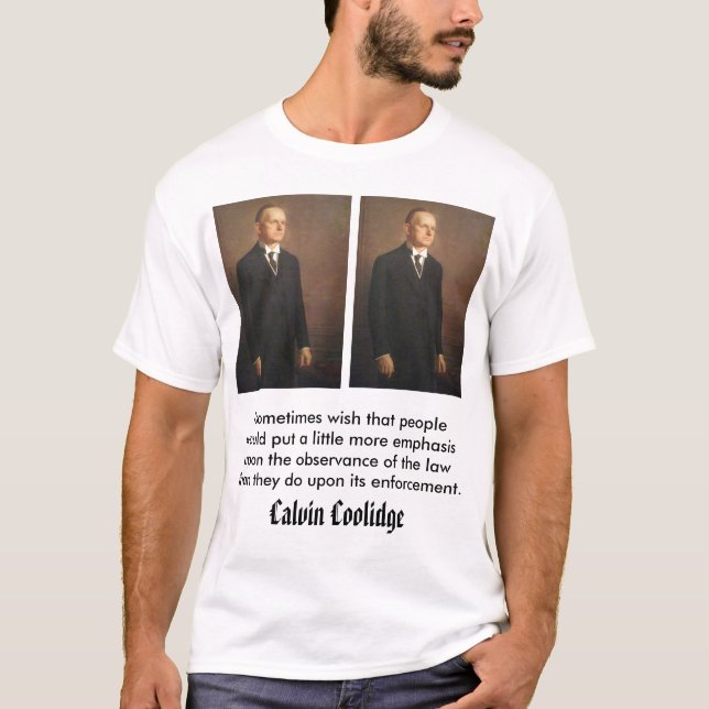 calcool Calvin Coolidge Tee (Framsida)