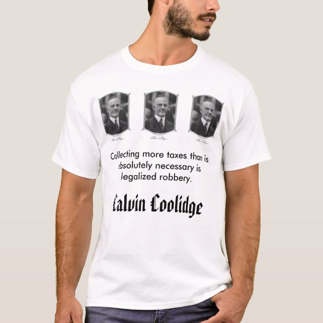 calcool Calvin Coolidge Tee (Framsida)