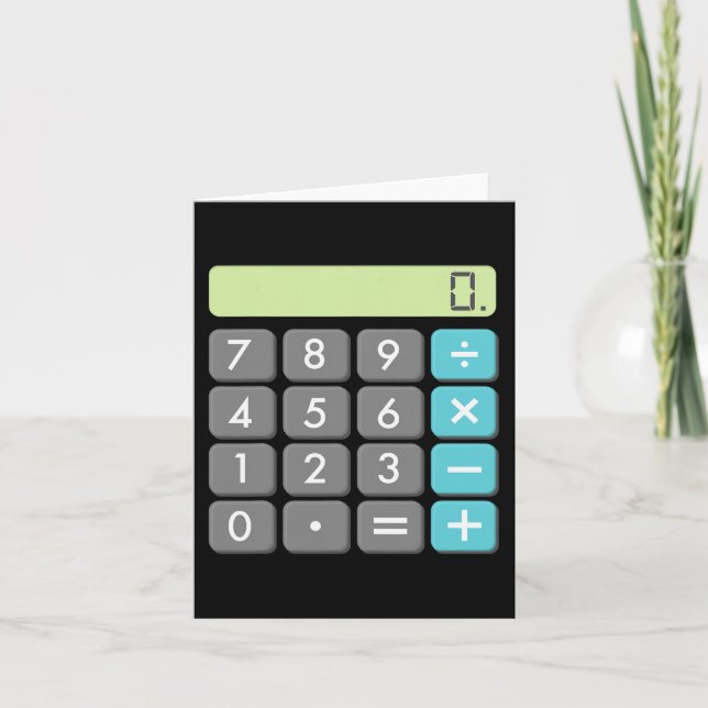 Calculator Halloween Costume Math Geek Coola Scary Kort (Framsida)