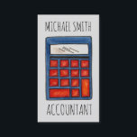 Calculator Math Teacher Accountant Mathematics<br><div class="desc">Anpassa med din information till ett affärskort av typen en gång! Affärskorten har en originalmarkörillustration av en räknare. Underbar för matematiklärare eller revisor.</div>