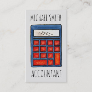 Calculator Math Teacher Accountant Mathematics Visitkort