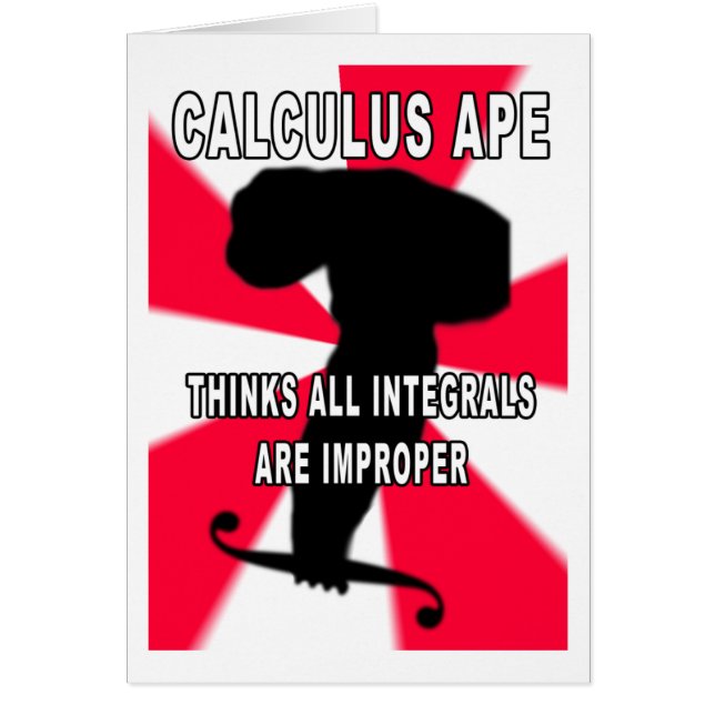 Calculus Ape Hälsningskort (Framsidan)