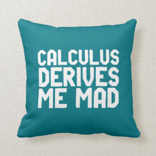 Calculus Derives Me Mad Funny Math Geek Puns Kudde