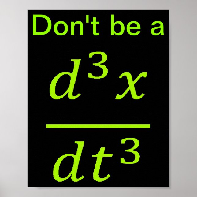 Calculus Fysik Skämt  Poster (Framsidan)