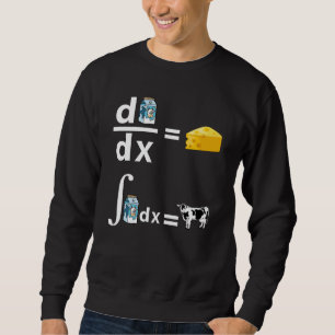 Calculus of Cheese Funny Science Math Lång Ärmad Tröja