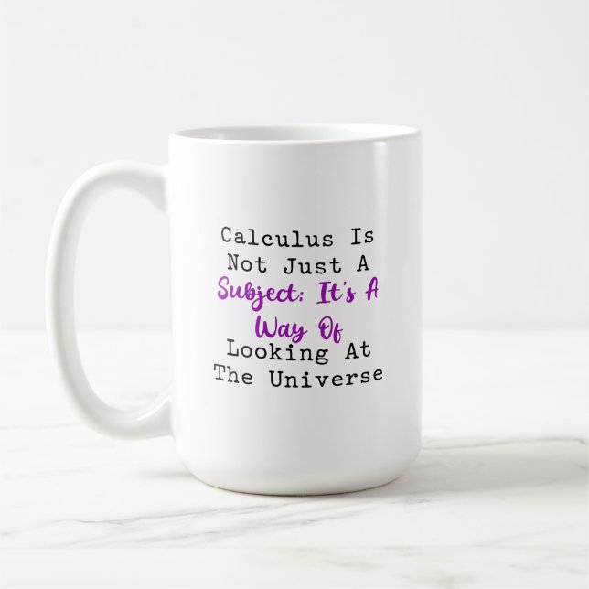 Calculus sätt att se på universum matematik kaffemugg (Vänster)